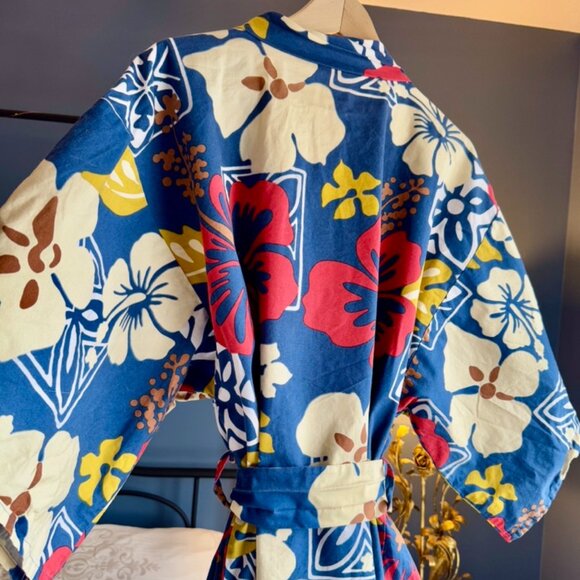 Vintage Hawaiian Cotton Kimono Robe - Picture 5 of 13